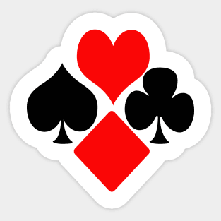 Game flowers spades hearts flowers Sticker